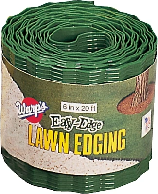 Warp's LE-620-G Lawn Edging, 20 Ft L, 6 In H, Green Plastic