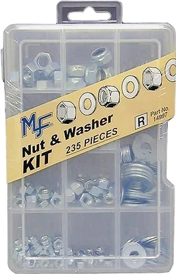 Midwest Fastener 14997 Nut and Washer Assortment Kit, 235-Piece