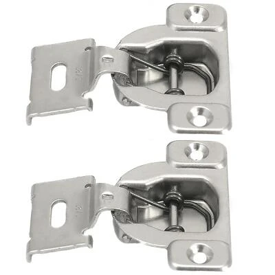 10400 1/2 In. Chrome Face Frame Concealed Overlay Hinge (2 Count, Self Closing)