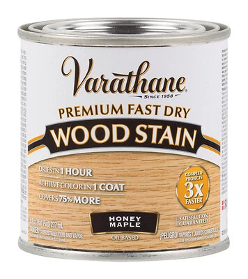 Varathane 313610 Fast Dry Interior Wood Stain, Oil Base, Honey Maple, 1/2 Pt.