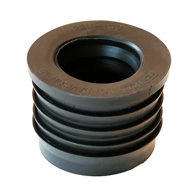 Fernco P22U-139 Donut, 2 x 1-1/2 in, SV x Hub, SCH 40 Schedule, 4.3 psi Pressure