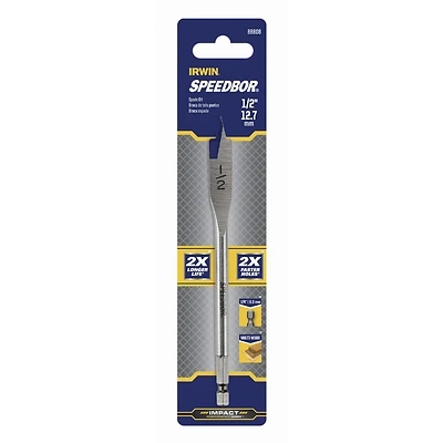 Irwin 88808 Speedbor Spade Drill Bit, 1/2 In., 6 In. OAL