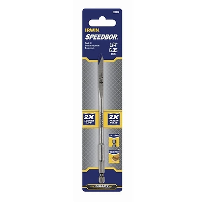 Irwin 88804 Speedbor Spade Drill Bit, 1/4 In., 6 In. OAL