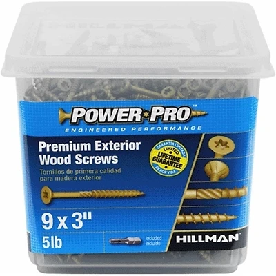 Power Pro No. 9 x 3 in. L Star Flat Head Ceramic Coated Steel Deck Screws 5 lb. 417 pk