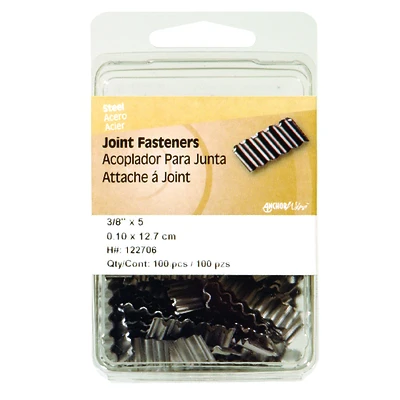 Hillman 122707 Corrugated Joint Fastener, Steel, 1/2 In., 100 Pk