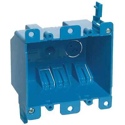 2-gang Pvc Molded Old Work Electrical Outlet Box, 25 Cu. In.