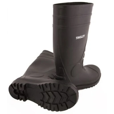 .-Economy Pvc Knee Boots- Black Size 10 31151.10