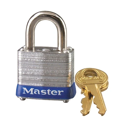 7ka P609 Laminated Steel Padlock, Keyed Alike, 3/16 In Dia Shackle