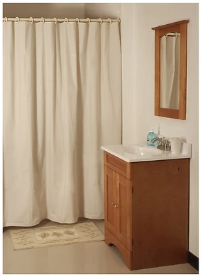 Simple Spaces Vinyl Shower Curtain, 70 x 72 In, White