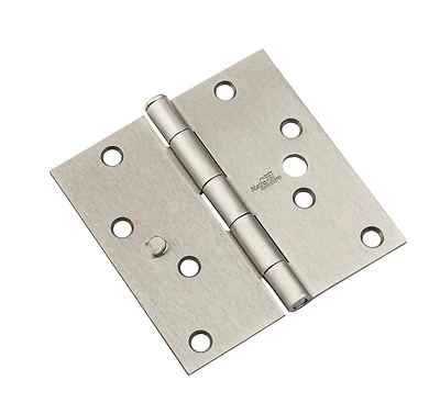 National Hardware N830-404 Security Door Hinge, Satin Nickel, 4 In.