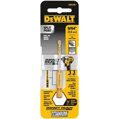 Titanium Impact Drill Bit, 9/64 In.