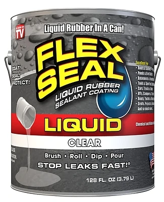 Flex Seal US855CLR01-2 Liquid Rubber Sealant, Clear, 1 Gallon