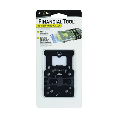 Fmtr-01-r7 Rfid Blocking Multi-tool Wallet, Black, 10 Tools, Travel Friendly