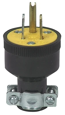 1709-box 15 Amp 125 Volt Nema 5-15 Black Electrical Plug