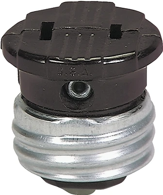 Eaton 758B-BOX Keyless Lamp Socket Adapter, 660W, 125V, Brown