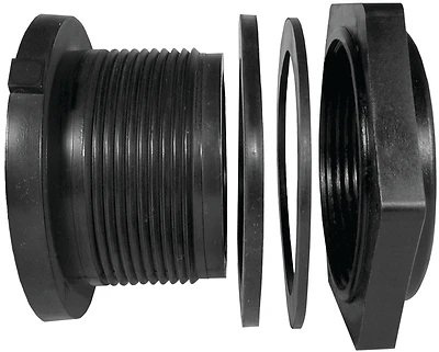 Green Leaf TF150 Polypropylene Tank Fitting, 1-1/2 In. FPT, Left Hand Thread