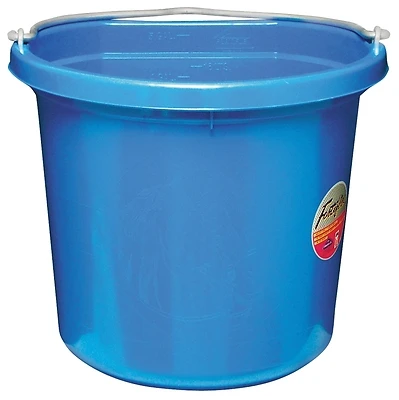Fb-120bl Flat-sided Blue Bucket, 20 Quart Volume, Durable Rubber/polyethylene