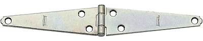 6 In. Zinc Plated Light Strap Hinge N127639, Steel, Offset Screw Holes, 18 Lb Load