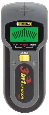 Msv100 Stud/voltage/metal Detector, 9 V Battery, 1-1/2 In Detection Depth