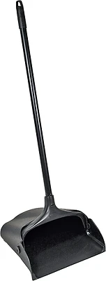 Lobby Pro 253100bla Dustpan, 12.8 In L X 11.3 In W, Black, With Wheels