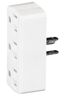 1147w-box 3-outlet Adapter, 15 Amp, 125 Volt, Nema 5-15r