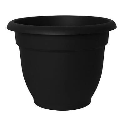 Ariana Self-watering Planter, 13-3/4 In H, 17-3/4 In W, Black Plastic