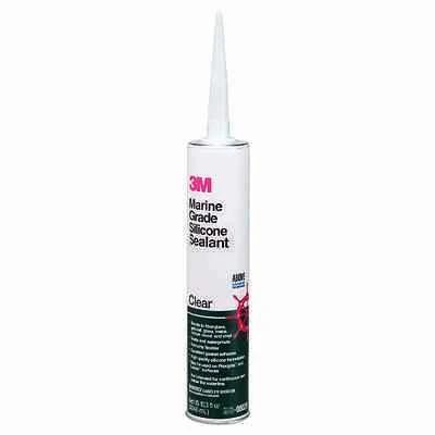3M 08029 Marine Grade Silicone Sealant, Clear, 10 Oz