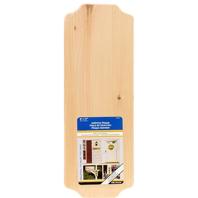 Hillman 844113 Natural Pine Address Plate, 6 In x 17 In