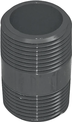 Genova 300 Series P-34-2 Pipe Nipple, 3/4 in, MIP, PVC, Gray, SCH 80 Schedule, 2 in L