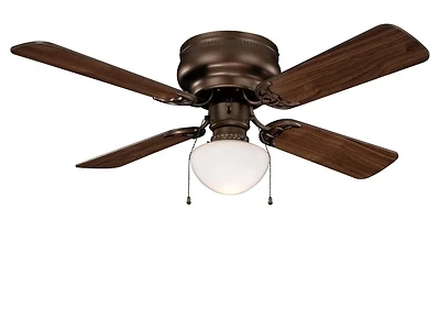 Boston Harbor CF-78125-ORB Hugger Ceiling Fan, 42 In. 4-Blade, Venetian Bronze, 3-Speed