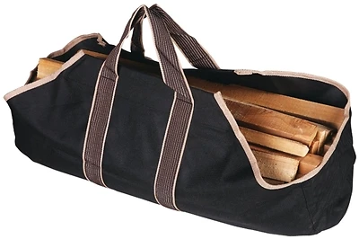 Cpb00010bk3l Canvas Log Carrier Bag, 36.5 In L X 18 In W