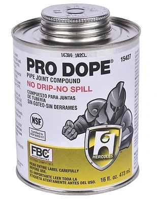 Hercules Pro Dope 15427 Gray Oil Based Thread Sealant, 16 Oz