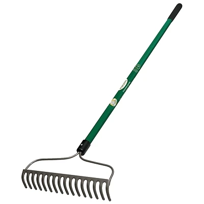 34583 16-tine Bow Rake With 60 In Fiberglass Handle