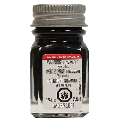 1149tt Flat Black Enamel Craft Paint, 0.25 Ounce Bottle