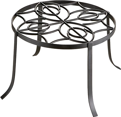 Landscapers Select W52873-3L Black Iron Planter Stand, 12 in, 8-1/2 in H