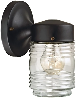Boston Harbor W15BK01-33883L Outdoor Wall Lantern, 120V, 60W, Black Steel
