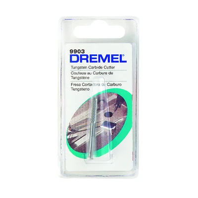 Dremel 9903 Cutter, 1/8 in Dia, 1-1/2 in L, 1/8 in Dia Shank, Tungsten Carbide
