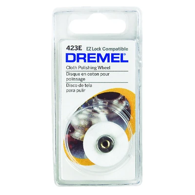 Dremel EZ Lock Series 423E Polishing Wheel, 1 in Dia, 7/64 in Thick