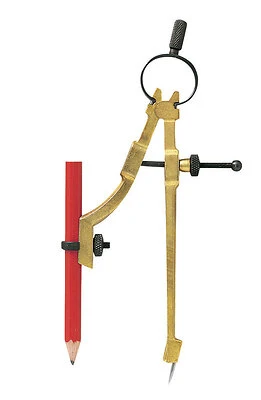 General Tools 842 Pencil Compass, 9 In. Diameter, Metal