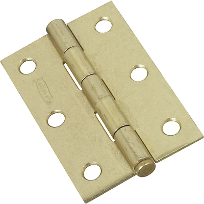 National Hardware N142-067 Narrow Hinge, 3 x 2 In., Dull Brass, 2-Pk.