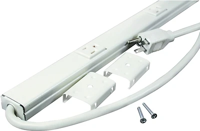 Plugmold Pm36c 6-socket Power Strip, 6 Ft Cord, 15 A, 125 V, Ivory