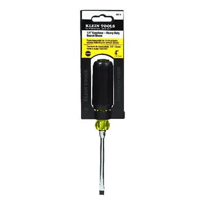 Klein Tools 602-4 Screwdriver, 1/4 In. Keystone Tip, 4 In. Shank