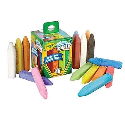 "Crayola Sidewalk Chalk Bucket, 16/Pack (51-2016)"