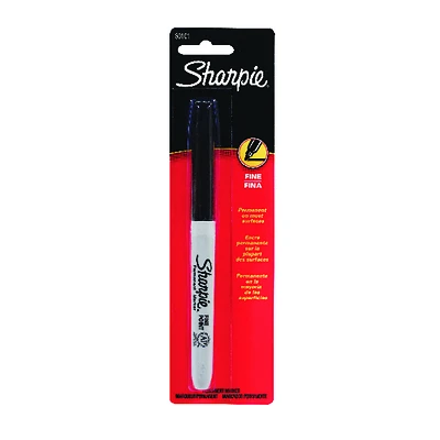 Sharpie 30101 Permanent Marker, Fine Lead/Tip, Black Lead/Tip
