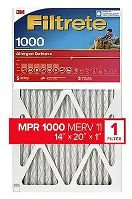 Filtrete 9805-4 Air Filter, 20 in L, 14 in W, 11 MERV, 1000 MPR, Polypropylene Frame