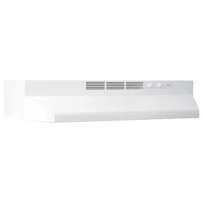 Broan 413001 Range Hood, White Non-Ducted, 30-In.