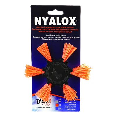 Dico 541-782-4 Nyalox 4 In. Coarse Flap Wheel Brush, 1/4 In. Shank