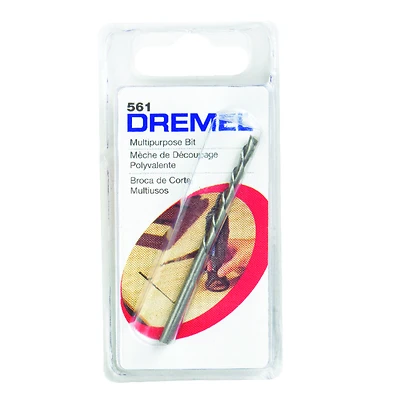 Dremel 561 Cutting Bit, 1/8 in Dia, 1-1/2 in L, 1/8 in Dia Shank, HSS
