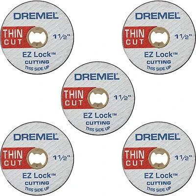 Dremel EZ Lock Series EZ409 Cut-Off Wheel, 1-1/2 in Dia, 0.02 in Thick, 1/8 in Arbor
