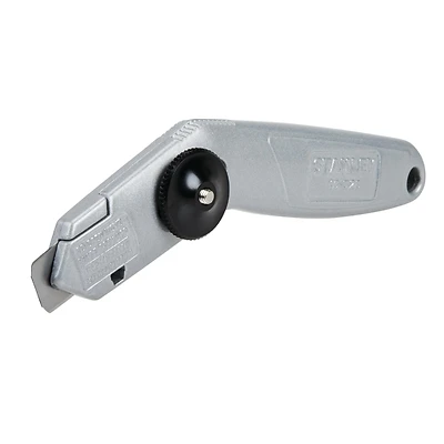 STANLEY 10-525 Carpet Knife, 3/4 in W Blade, HCS Blade, Angled Handle, Gray Handle